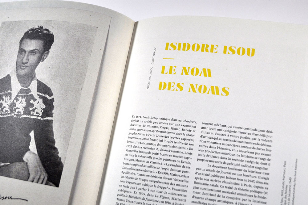 catalogue exposition isidore isou - design romain hisquin